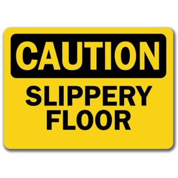 Signmission Caution Sign-Slippery Floor-10in x 14in OSHA Safety Sign, 14" H, CS-Slippery Floor CS-Slippery Floor